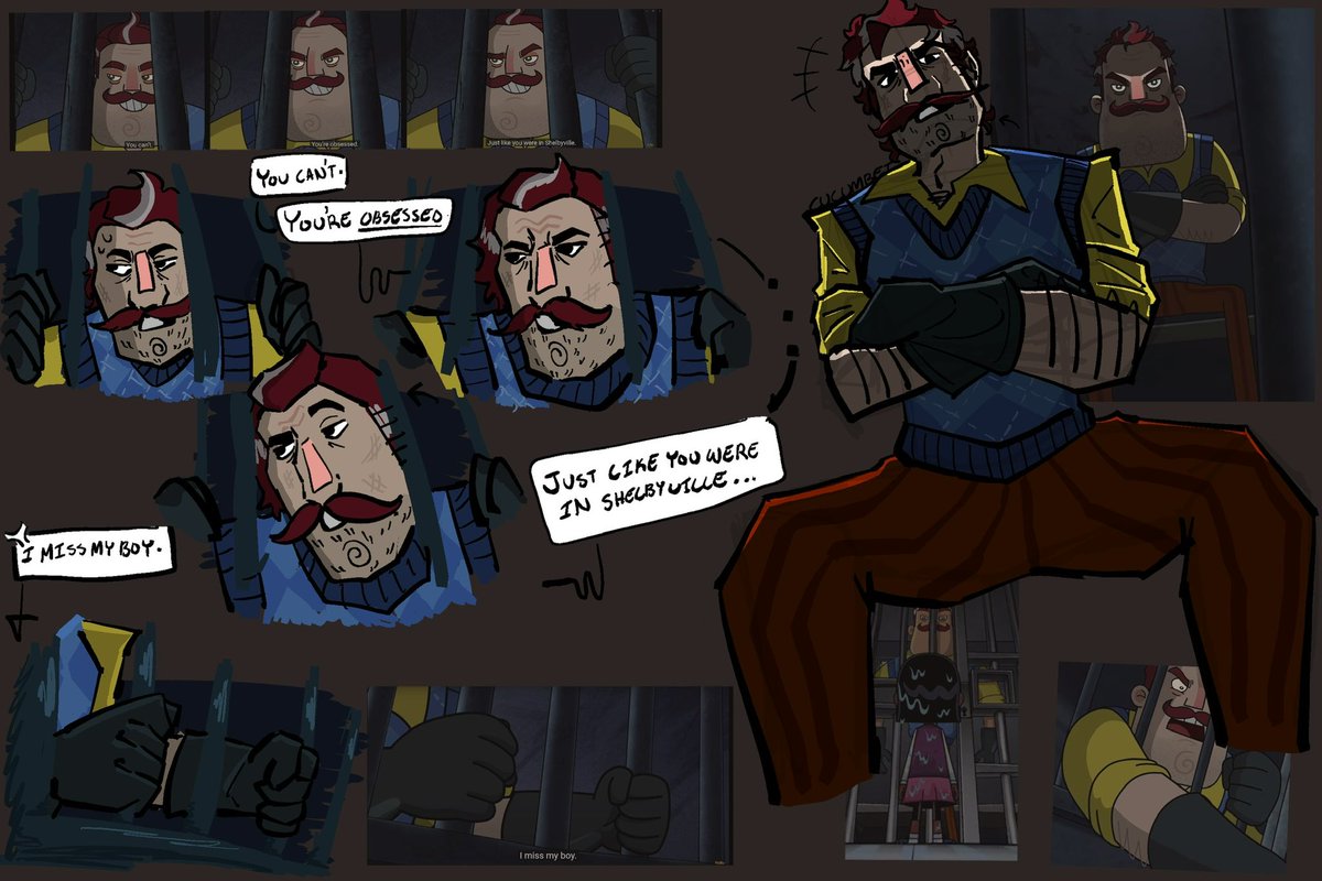 crescensis's tweet photo. so i watched welcome to raven brooks season 2... and um... uh...,,,.,, #helloneighbor https://t.co/kcW9SrBb11