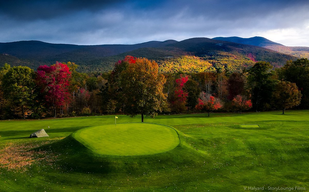 I have a few favorite fall pics. 2 Volcanoes. One from the land of cheese &amp; Spotted Cow-pure <a href="/eaglespringswi/">Eagle Springs Golf</a> and one from   a hole carved out of the granite of New Hampshire at the mysterious and mint #baldpeakcc - a fav stop on the <a href="/DonaldRossSocie/">Donald Ross Society</a> World Tour Fall ball is magic
