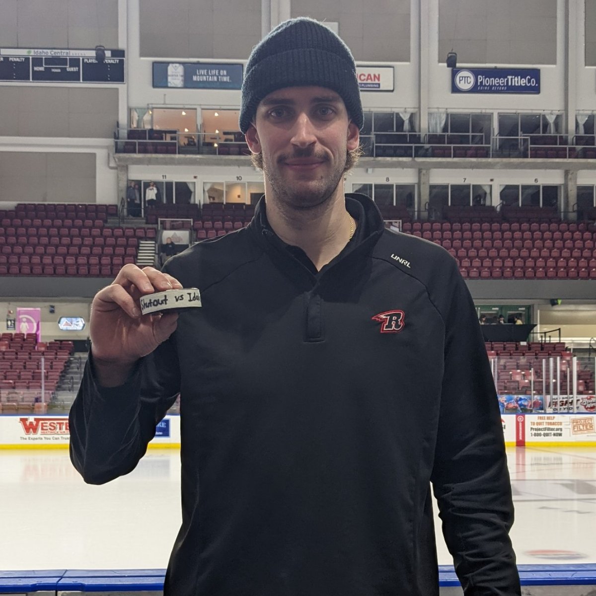 RapidCityRush's tweet photo. OUR BRICK WALL IN BOISE 🧱

First shutout of the season 🤝 First ECHL shutout https://t.co/spY19w7qiT