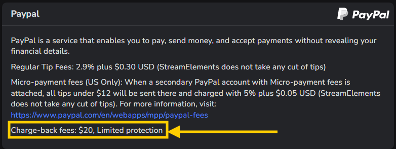 inannabellvt's tweet image. Thank you so much for everyone's kind words and help! To those who had questions about how to better protect yourself, here's a list of what I learned:

🧵WHY YOU SHOULDN'T USE PAYPAL FOR TIPS🧵

1. PayPal chargebacks mean YOU THE STREAMER will need to pay the fee. If someone…