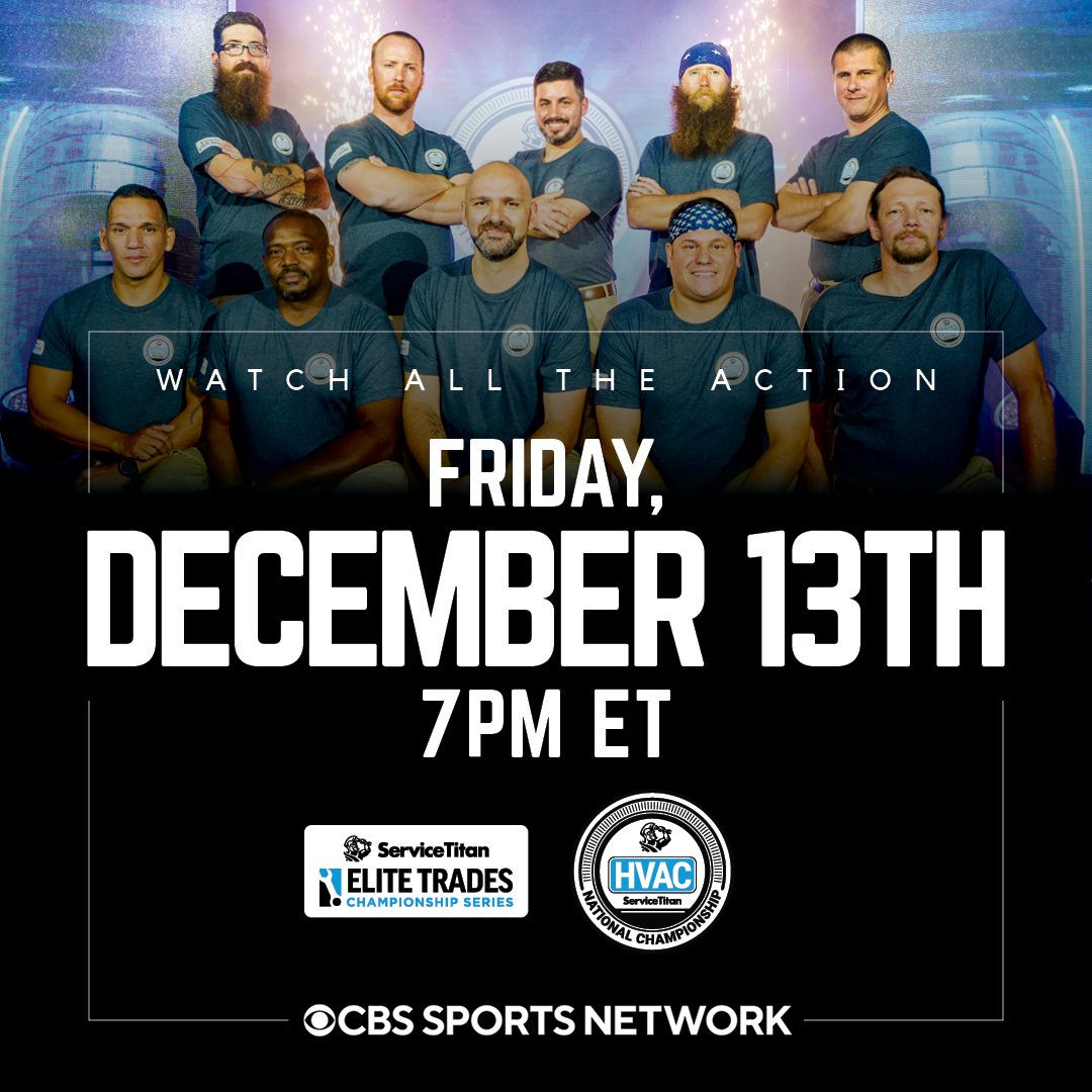 ServiceTitan's tweet image. Tune into the ultimate #HVAC showdown on @CBSSports. With rounds that test their industry expertise, safety practices, and workmanship, The ServiceTitan @HvacNationals is an event you can’t miss.

#ETCS
