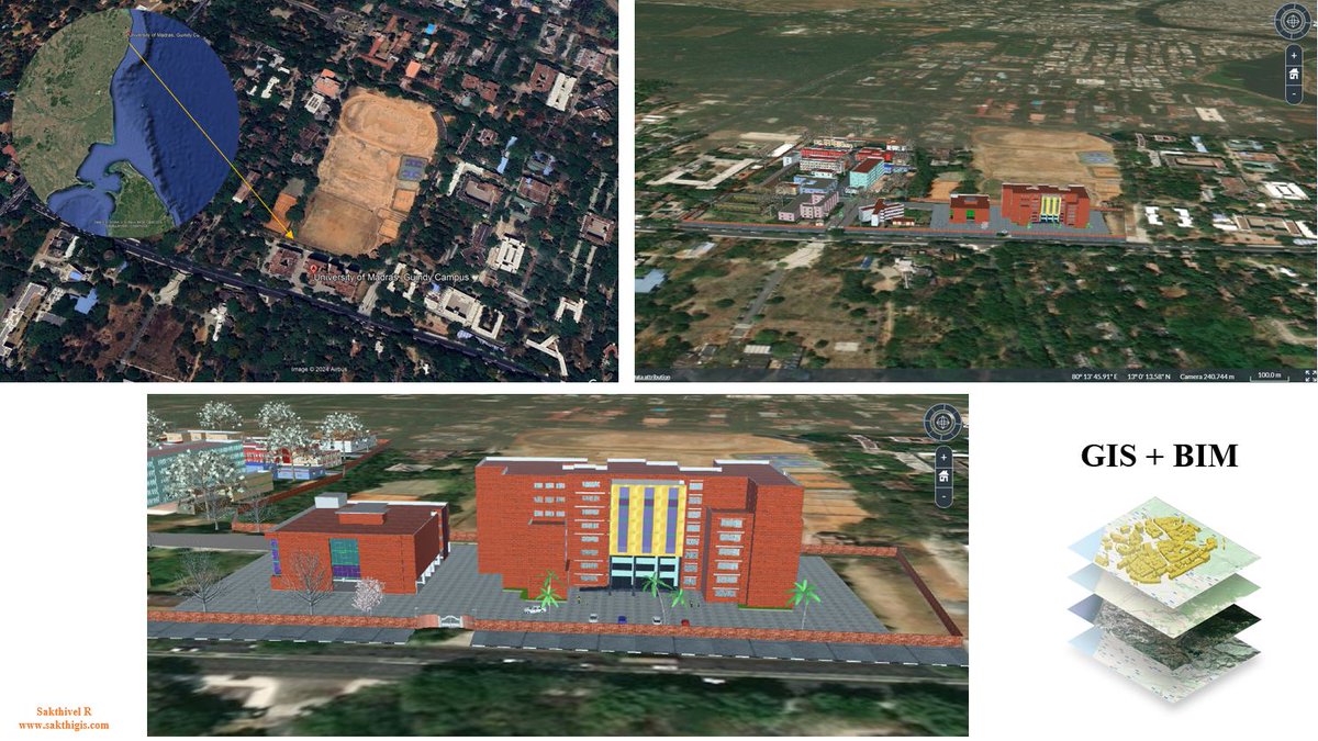 Day 17 of the #30DayMapChallenge: Collaborative Map

𝐌𝐚𝐩: 𝐆𝐈𝐒 + 𝐁𝐈𝐌 𝐈𝐧𝐭𝐞𝐠𝐫𝐚𝐭𝐢𝐨𝐧

For today’s challenge, I collaborated with my friend Venkatesh Kannayiram, an expert in 3D modeling. Together, we created a 3D map of the UNOM, Guindy  buildings.