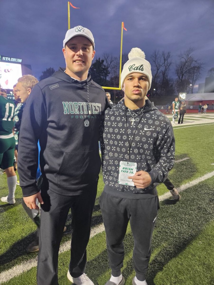 BJ Tate (@showtime_bj) on Twitter photo Had a great time at Northwest Missouri State today! Thank you <a href="/CoachRyanGent/">Ryan Gent</a> for the Game Day invite! Had a lot of fun! Look forward to whatβs next! #GoBearcats
<a href="/CoachBostNW/">Chad Bostwick</a> <a href="/NWBearcat_FB/">Northwest Football</a> Had a great time at Northwest Missouri State today! Thank you <a href="/CoachRyanGent/">Ryan Gent</a> for the Game Day invite! Had a lot of fun! Look forward to whatβs next! #GoBearcats
<a href="/CoachBostNW/">Chad Bostwick</a> <a href="/NWBearcat_FB/">Northwest Football</a>