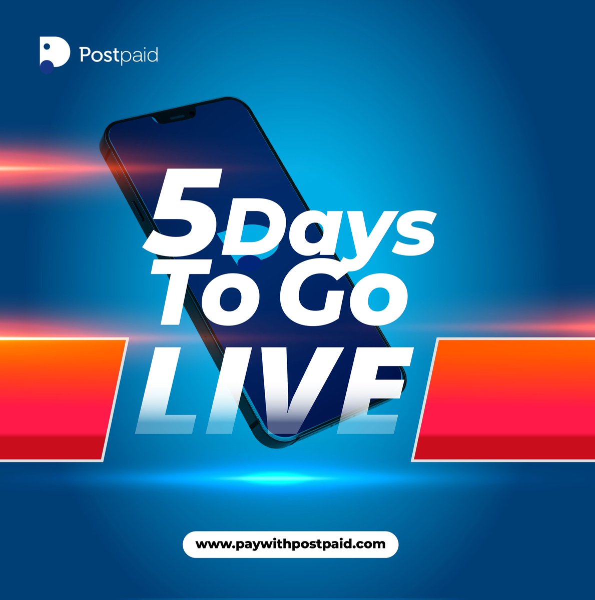 paywithpostpaid's tweet photo. The wait is almost over! In just 5 days, Postpaid will revolutionize the way you spend and save!

Get ready to:
Save smartly and effortlessly
Earn rewards and discounts
Enjoy financial freedom and peace of mind

#Postpaid #postpaidiscoming #rewards #savings #goals https://t.co/36YOxzc9Ds