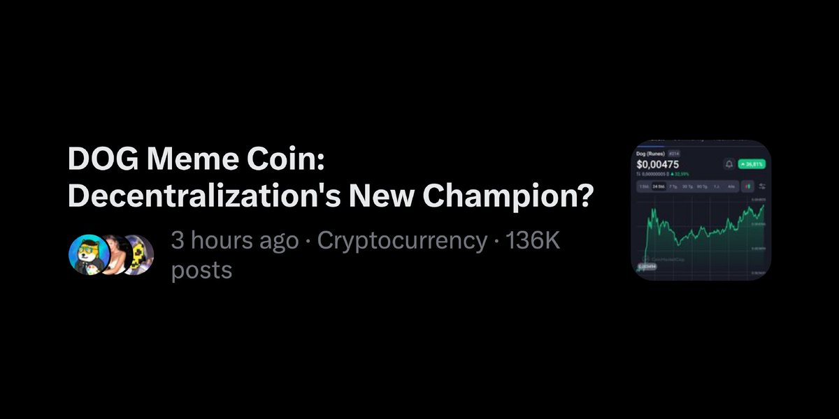 LeonidasNFT's tweet photo. BREAKING: $DOG is currently a "trending story" on X with 136K posts!!! https://t.co/cmAvCfudJ5