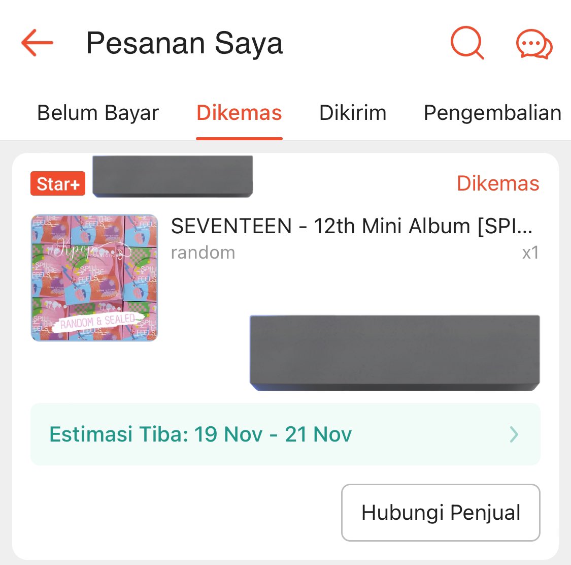 🎁GIVEAWAY🎁

Bismillah sesuai janji, karena aku udh berhasil secured tiket seventeen in jakarta day1 ((walau bukan section prio)) aku mau bagi 1 album Spill The Feels carat ver.(random) 

rules: 
🫧CARATS ONLY
🫧RT+Like+rep meme sebong apa aja🫶🏻

end: 22 November
Goodluck!🩵🩷🤍