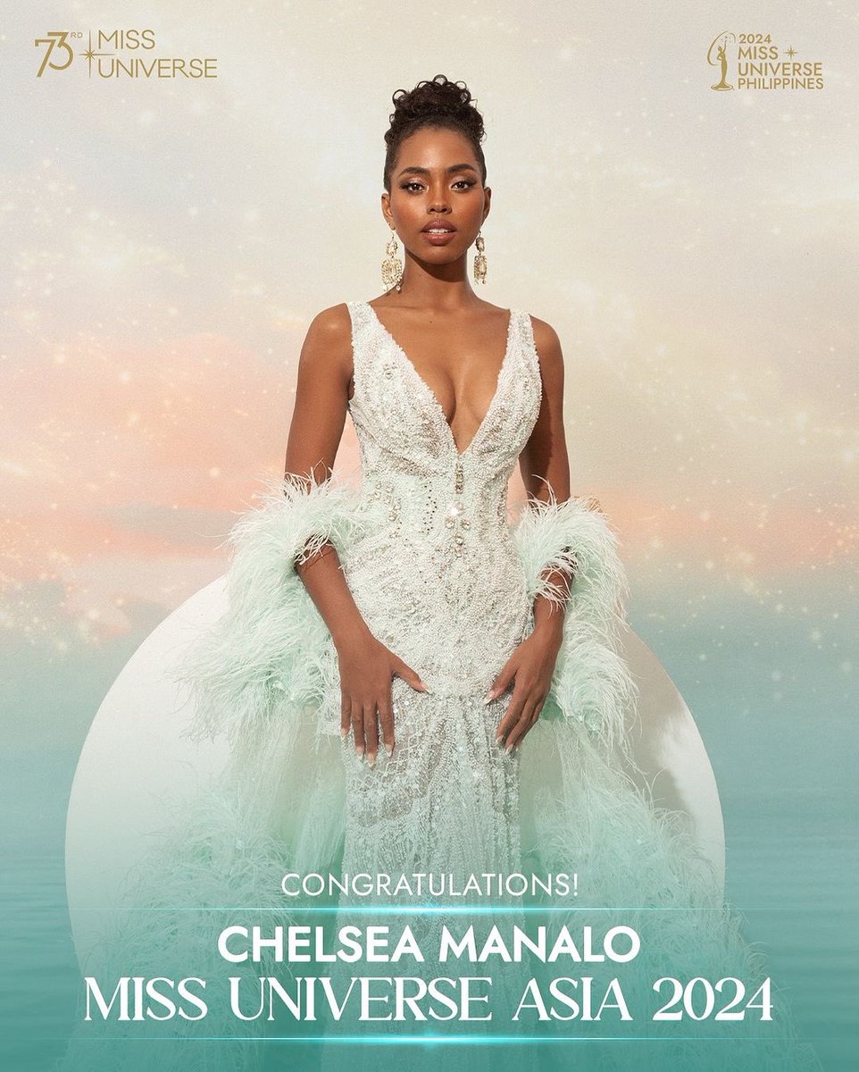 Miss Universe Philippines (@themuph) on Twitter photo CHELSEA MANALO is the first Miss Universe Asia, one of the Four Continental Queens!
Congratulations, Chelsea! MABUHAY ANG PILIPINAS!
<a href="/manalochelseaa/">manalochelsea</a> #73rdMissUniverse #MissUniverseAsia2024 CHELSEA MANALO is the first Miss Universe Asia, one of the Four Continental Queens!
Congratulations, Chelsea! MABUHAY ANG PILIPINAS!
<a href="/manalochelseaa/">manalochelsea</a> #73rdMissUniverse #MissUniverseAsia2024