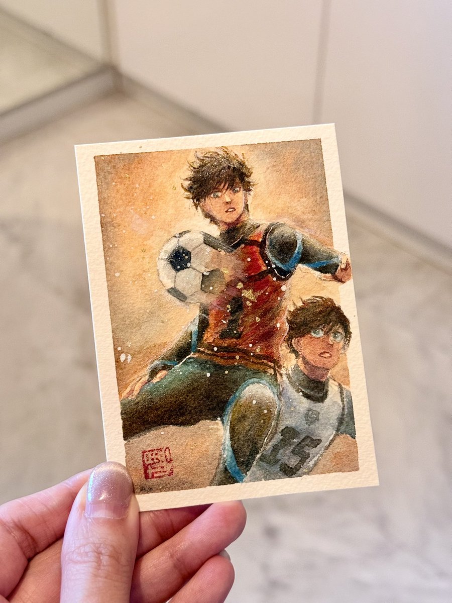 Kaylcie_'s tweet photo. A couple of Blue Lock paintings done recently :) these were either referenced directly from the manga itself or referenced from actual soccer players. 
#bluelock #watercolor #watercolorpainting https://t.co/Y4N17pSUul