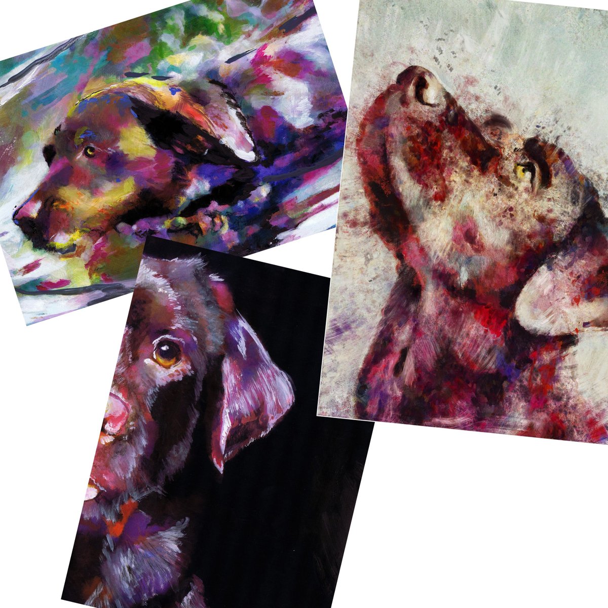 OscarJetson's tweet image. Trio of Chocolate Lab Dog Wall Art Prints, Chocolate Labrador Dog Memorial, Abstract Dog Picture Gift 2x Prints Choice of Sizes hand-signed tuppu.net/dab02fcb #Etsy #DogFishArtCo #LabDog