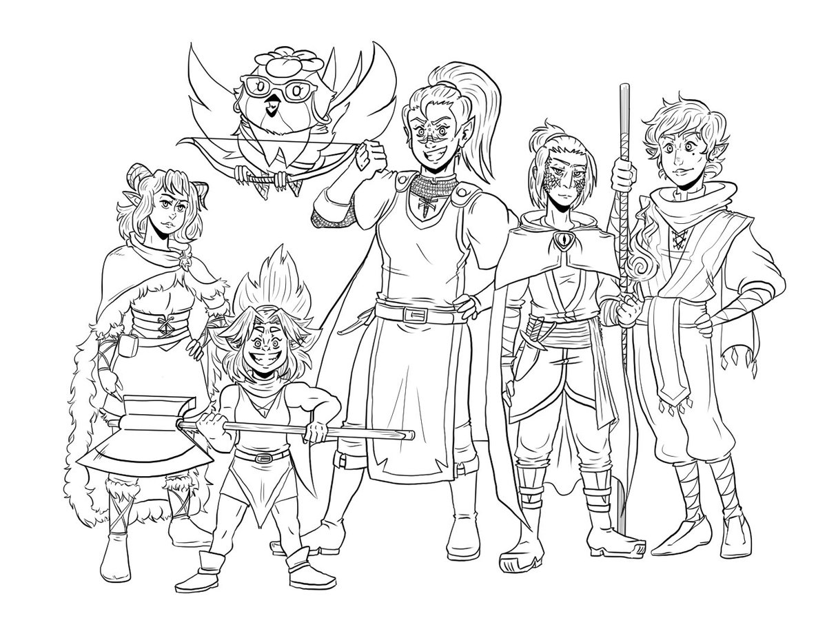 BishopSSB's tweet photo. The DnD campaign I’ve been playing in the last few months has been fueling my motivation for art!! I love character design work!! https://t.co/kHwAzVSWzB