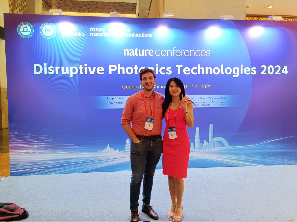 Happy bunch of editors reporting from <a href="/NatureConf/">Nature Conferences</a> #DPT2024 in Guangzhou 💡🎉 
<a href="/JinanUniversity/">Jinan University</a> <a href="/NaturePhotonics/">Nature Photonics</a> <a href="/NatureMaterials/">Nature Materials</a> <a href="/NatureComms/">Nature Communications</a> <a href="/Nature_NPJ/">npj Journals</a> #npjnanophotonics <a href="/NaturePortfolio/">Nature Portfolio</a> <a href="/Cristiano_mtr/">Cristiano Matricardi</a> <a href="/giampypit/">GiampaoloPitruzzello</a> <a href="/PayneDanielT/">Daniel T Payne</a>