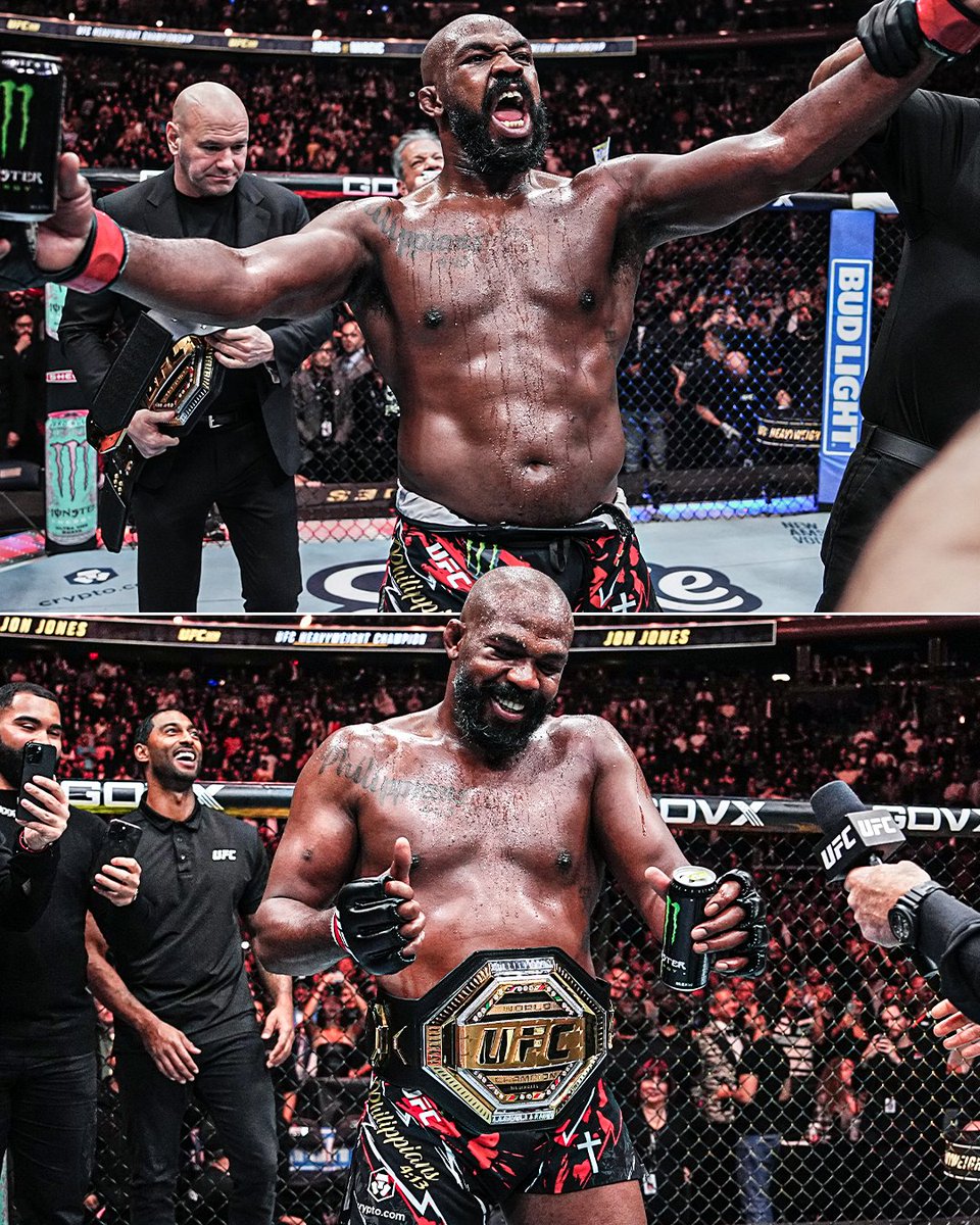 Look at what it meant to Jon Jones after beating Stipe Miocic 🔥 #UFC309