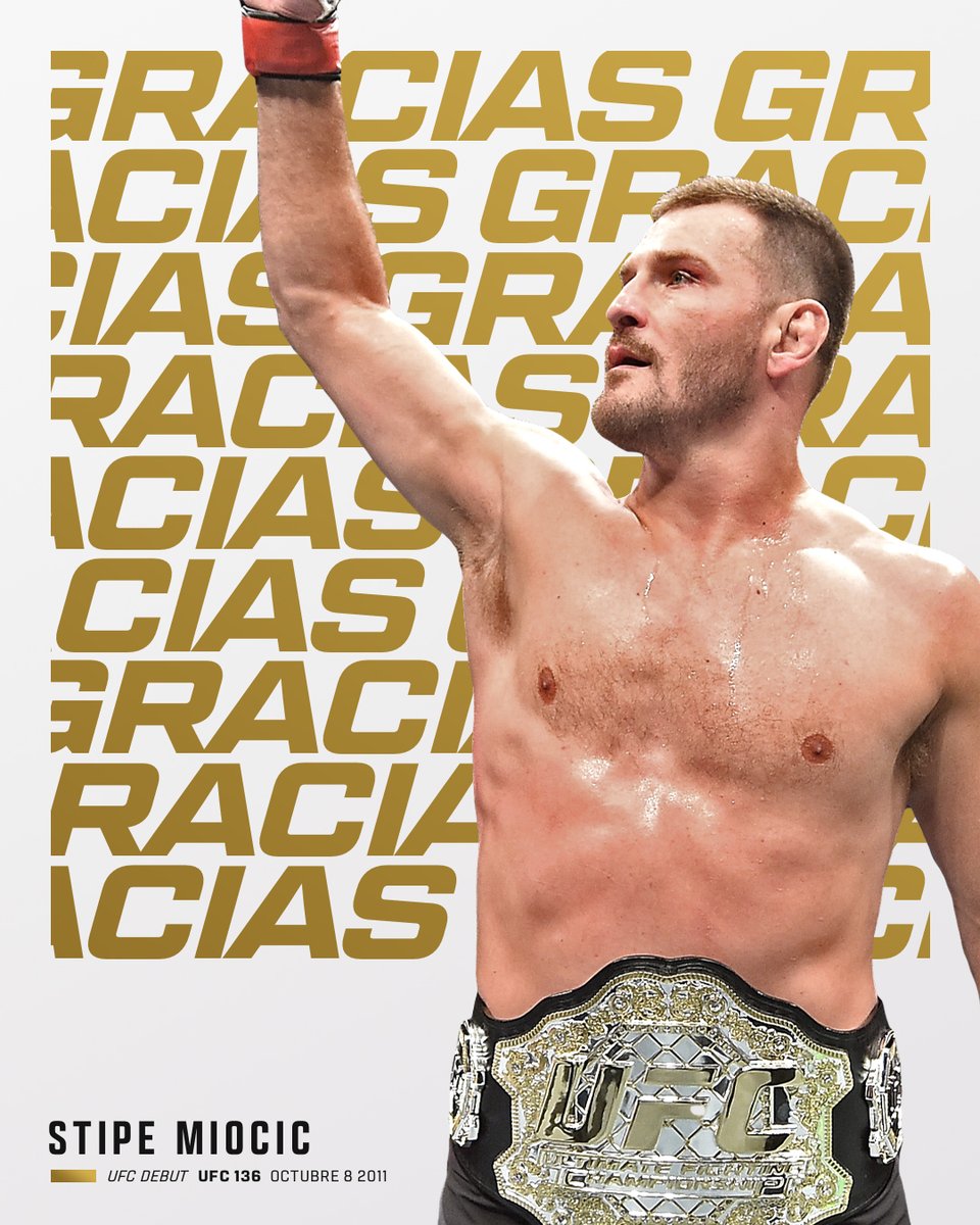 Gracias <a href="/stipemiocic/">Stipe Miocic</a> por una carrera inolvidable! 🏆 #UFC309