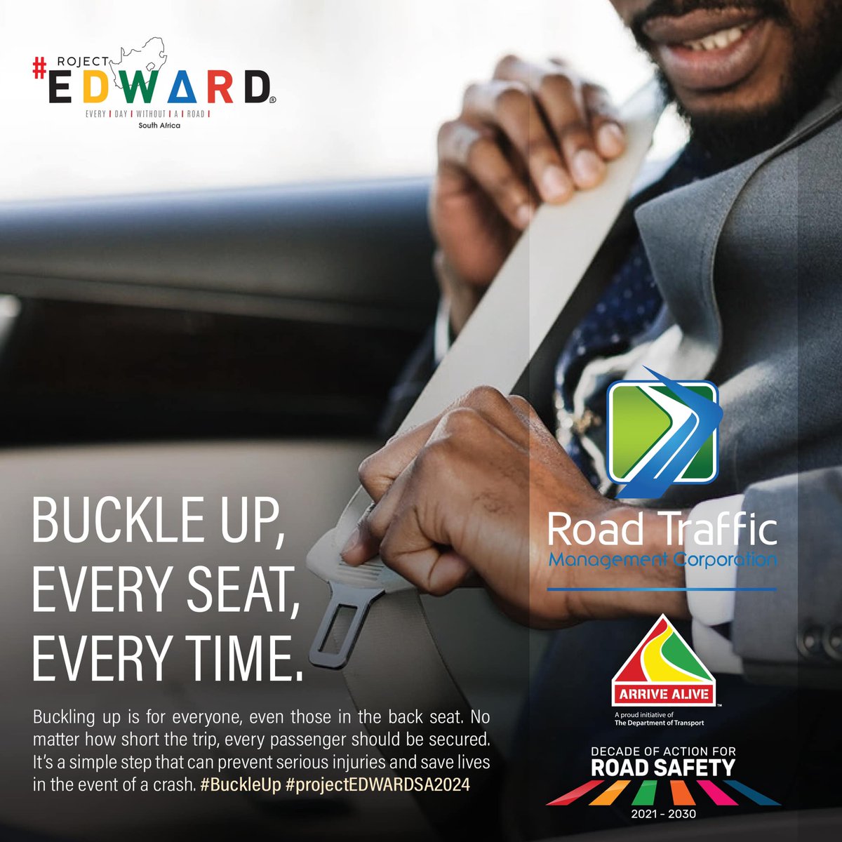 ChildsafeSA's tweet photo. @ChildSafeSA joins the #ProjectEDWARD movement for #RoadSafety #awareness together with the @TrafficRTMC and https://t.co/EUXRww0cVd on #WDoR2024 
#ArriveAlive #FiKaUsphila #BeQuickToClick #BuckleUp #SpeedKills #SafeRoadsForAll #ChildSafeSA #DriveSafeSA #ChildSafetyFirst https://t.co/uKegPjSQOy