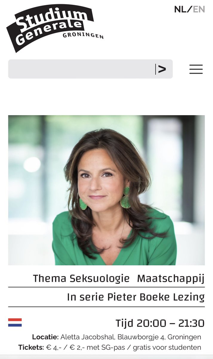 Maandag 18 november van 20:00-21:30 uur te Groningen wordt de jaarlijkse Pieter Boeke lezing over het onderwerp seksueel misbruik gehouden. 

sggroningen.nl/index.php/nl/e…