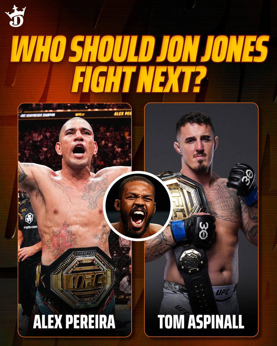 DraftKings's tweet photo. Who will be the next opponent for Jon 'Bones' Jones? 🤔 https://t.co/rDdcAbCblw