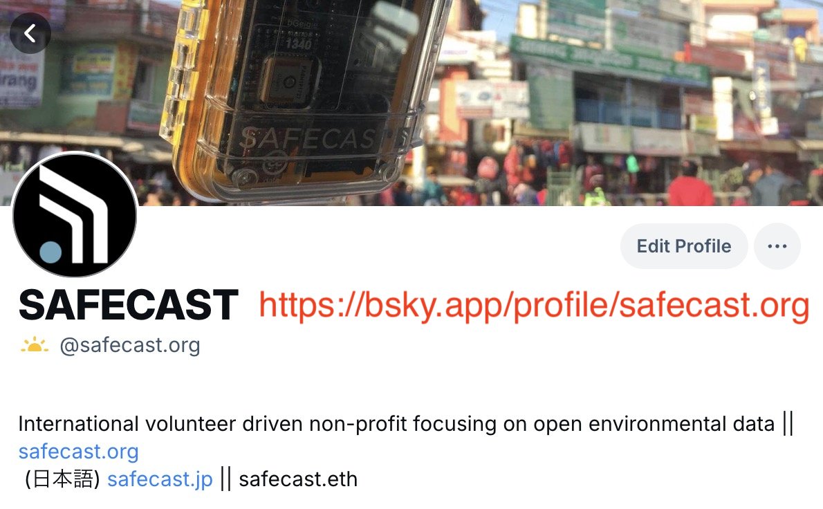 SAFECAST tweet media