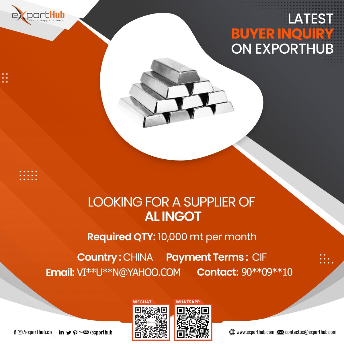 Grab the hottest deals before they're gone! Check out our latest buy offers and seize the perfect sourcing opportunities now.
Quote Now! 
exporthub.com/premiumservice… 
#Buyoffer #Exporthub #B2B #International #Trade #Buying