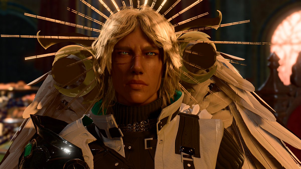 Winged_Faith's tweet image. The entire riverbank aflame with a soothing radiance, the same rosy light of summer dawn. I could practically hear his morning song bouncing between the valley walls - His holy blood vol.2

Camniel Morningstar Aasimar, Son of Lathander Paladin, Oath of Conquest
A Baldur&apos;s Gate OC