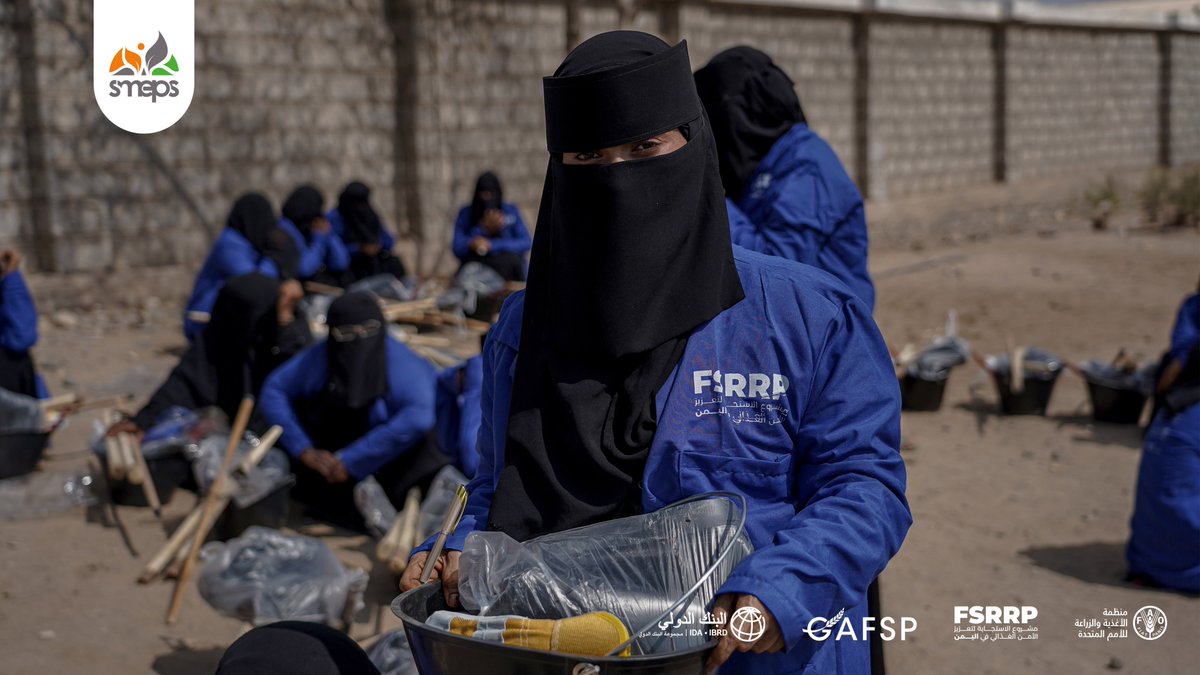 SMEPSYEMEN's tweet photo. To protect human capital and avoid any harm or transmission of infections inside the barns 🐐😷

1800 female livestock breeder 🧕🏽received safety equipment in both districts: AlShamaytin #Taiz & Tuban #Lahij 📍

This is one step of the technical & financial support that will be provided to empower livestock breeders, towards increased local food production. 🥛🧀

This comes as part of the Food Security Response and Resilience Program in Yemen #FSRRP, conducted in collaboration with the @WBG_IDA and in partnership with the @FAOYemen.
#SMEPS