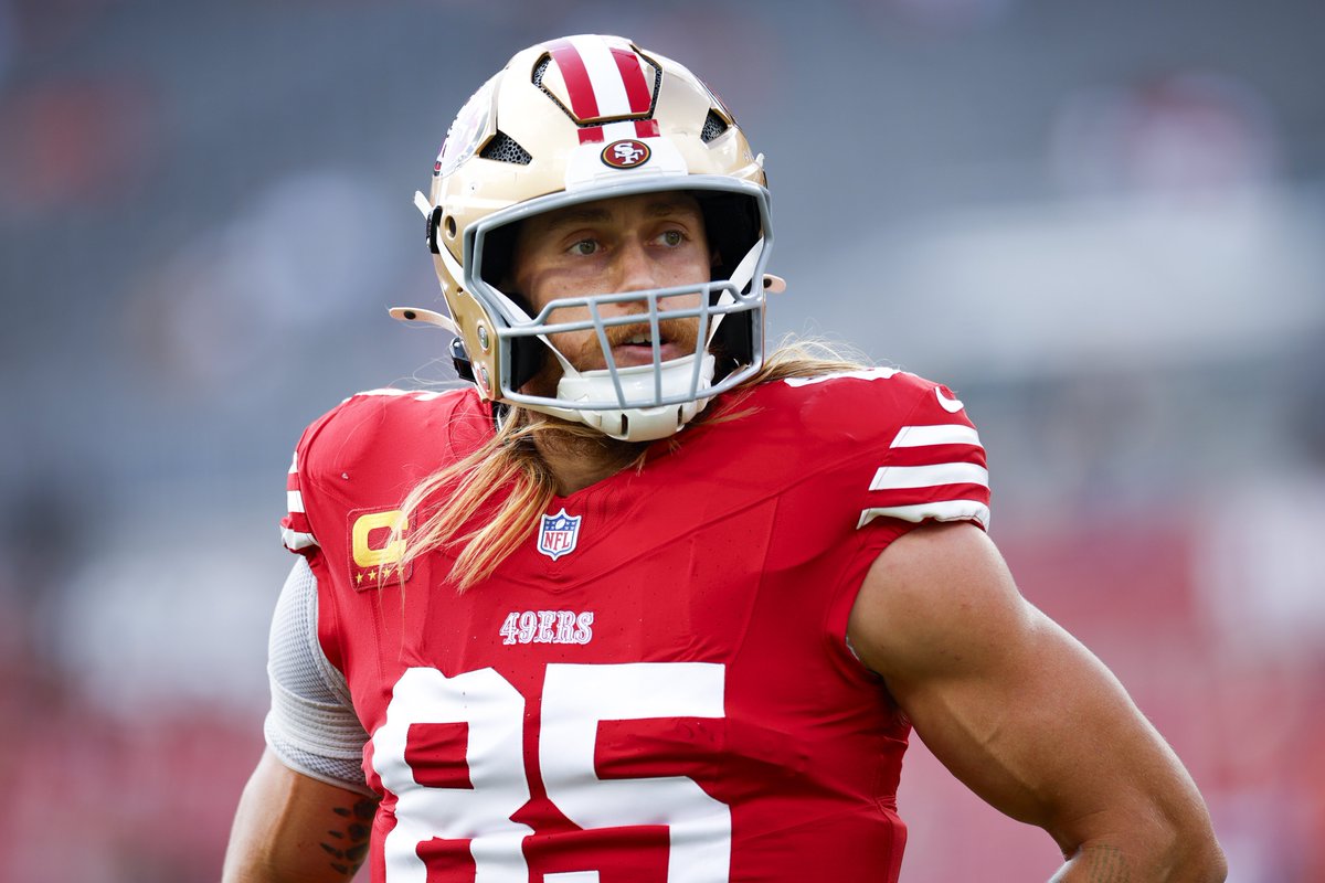 AdamSchefter's tweet photo. 49ers TE George Kittle, who is questionable for Sunday's game due to a hamstring injury, is unlikely to play vs. the Seahawks, per sources.
 
The 49ers want to see how Kittle is feeling pregame before making any final decision, per sources. But they are not optimistic that their Pro-Bowl tight end will be available versus Seattle.