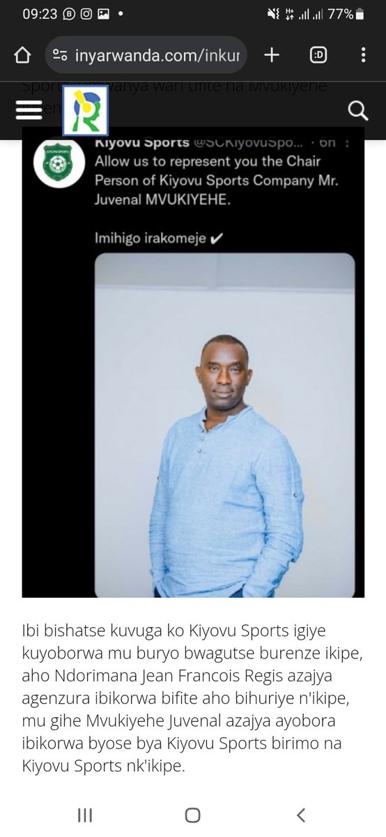JJonahazard0's tweet photo. RAYON SPORTS LTD yaba yashimuse umushinga wa KIYOVU SPORTS LTD?

Ese byo ntibizarangira nk'ibindi byose?

Tuganire tudaseserezanya!🤏 https://t.co/vH3ngwZYjg
