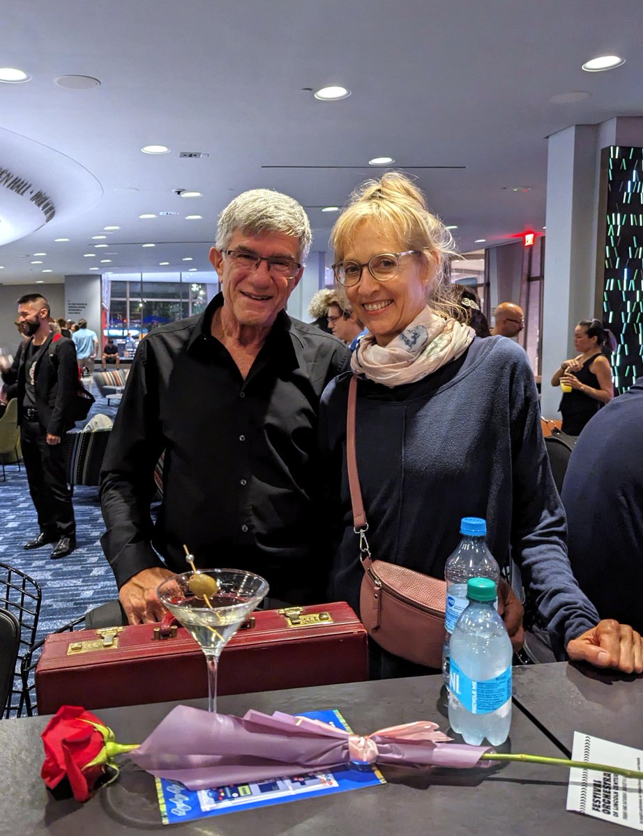 ArtsAddict (@arts_addict) on Twitter photo One of the attributes of the <a href="/FestOrchLC/">Festival Orchestra of Lincoln Center Musicians</a> that I most enjoy is their warmth toward patrons.
Here, #Timpanist #DavidPunto (with lovely lady friend, Sabina) explains that orchestral musicians intentionally play at slightly different tones, to create a fuller sound. Interesting! One of the attributes of the <a href="/FestOrchLC/">Festival Orchestra of Lincoln Center Musicians</a> that I most enjoy is their warmth toward patrons.
Here, #Timpanist #DavidPunto (with lovely lady friend, Sabina) explains that orchestral musicians intentionally play at slightly different tones, to create a fuller sound. Interesting!