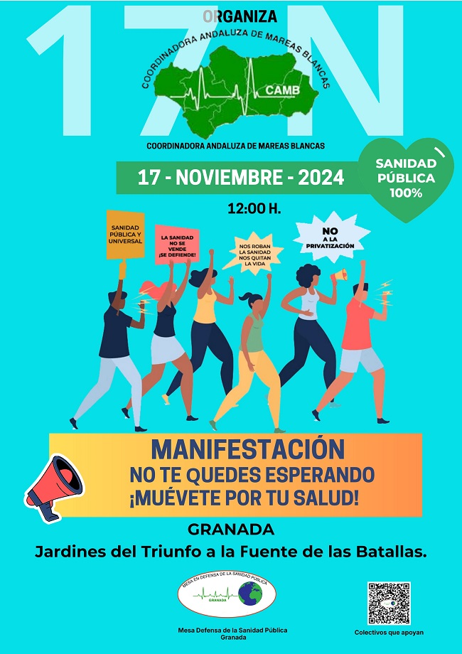 La <a href="/GranadaMdsp/">Marea Blanca de Granada. MDSP</a> se moviliza este domingo para denunciar el deterioro de la sanidad pública

"No te quedes esperando. ¡Muévete por tu salud!", es el lema de la manifestación que parte a las 12.00 horas del Triunfo
👇👇👇
elindependientedegranada.es/ciudadania/mar…