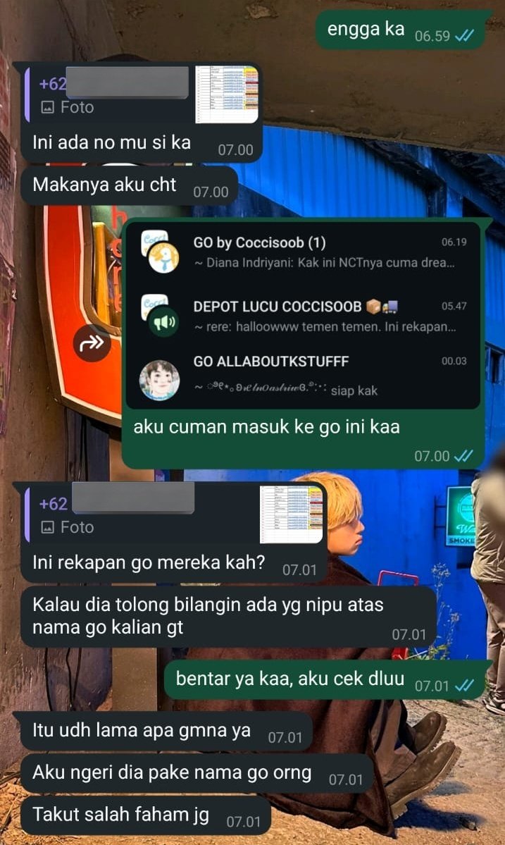 HELP RT! PENIPU NYOLONG REKAPAN GO LAIN! 
yang merasa mesen di GO amourrlady dan dia ngeshare rekapan order, ITU BUKAN REKAPAN ORDER DIA! TAPI REKAPAN ORDER GO AKU!!! 

Proofnya ada di gambar di bawah