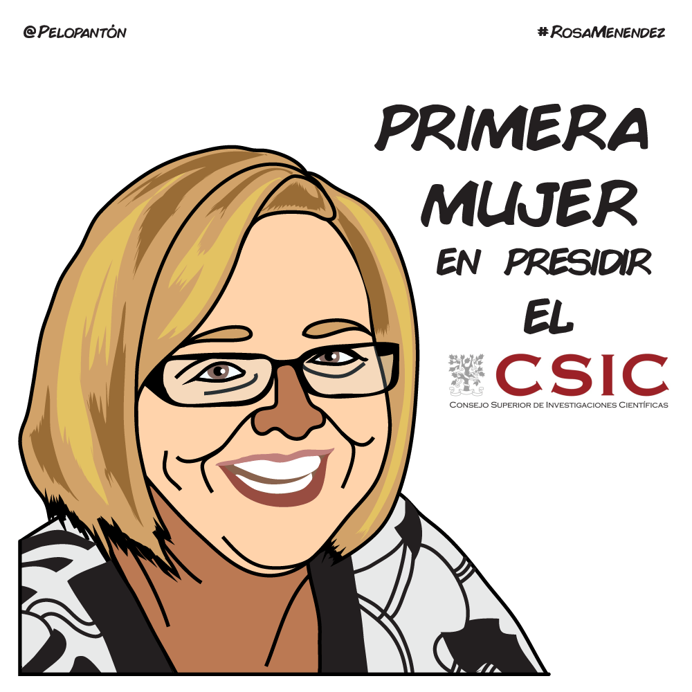 loretahur's tweet photo. #TalDíaComoHoy en 2017, Rosa Menéndez se convierte en la 1ª mujer en presidir el @CSIC desde su creación en 1939. Es inventora de un método de bajo coste para obtener grafeno, un material con numerosas aplicaciones en electrónica y medicina.
🖌 @pelopanton https://t.co/HjQM5Z3nYK