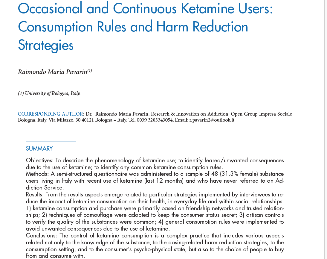 RaimondoPavarin's tweet photo. Hearm reduction rules for ketamine users https://t.co/jjrPuMnmcp