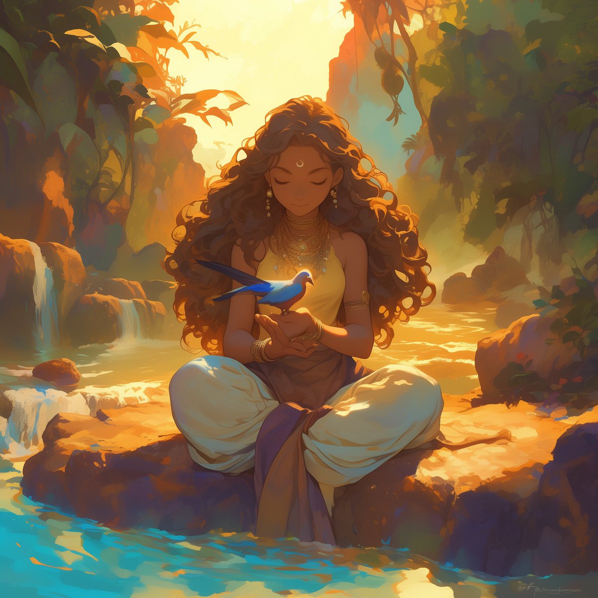 rayer25's tweet photo. Meena: Feel the river of compassion coursing through you. In every interaction, let kindness and empathy weave bridges where walls once stood. #chakrawisdom #blueharmonizer #theChakraHarmonizers https://t.co/AQlYuoTF1f