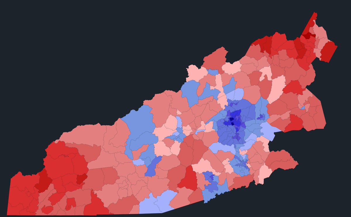 AlaskanPolitics's tweet image. 2024 North Carolina Governor Election In District 11

Mark Robinson went on to lose by 14.8% and lost the 11th house district by around 7%. His embarrasing preformance is clearly shown here. Trump won the District by 9% under running the top of the ticket by 16%. If I was Mark…