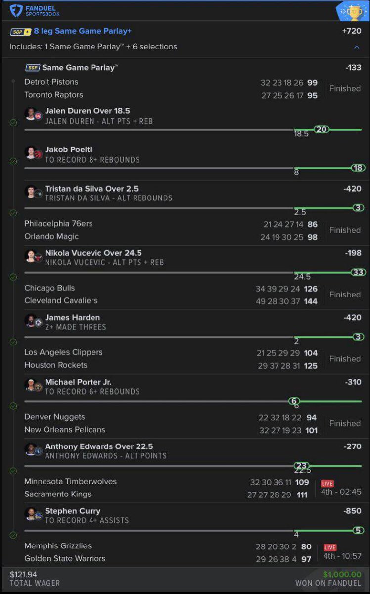 Join the Discord for ALL Plays 🥂

t.me/+02vVracyJsE5N…

#PrizePicks #prizepickslocks #Sleeper #SleeperPicks #PlayerProps #PlayerPropBets #sportsbet #sportsbettingtwitter #sportsbettingpicks 
#MLB #BaseBall #MLBBets #MLBPicks #fanduel #DraftKings #UFCMax #NBA #Twitterpicks