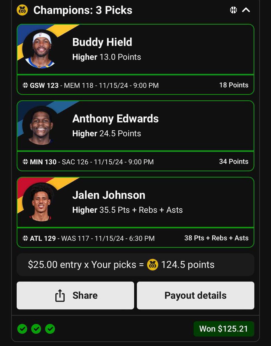 Join the Discord for ALL Plays 🥂

t.me/+02vVracyJsE5N…

#PrizePicks #prizepickslocks #Sleeper #SleeperPicks #PlayerProps #PlayerPropBets #sportsbet #sportsbettingtwitter #sportsbettingpicks 
#MLB #BaseBall #MLBBets #MLBPicks #fanduel #DraftKings #UFCMax #NBA #Twitterpicks