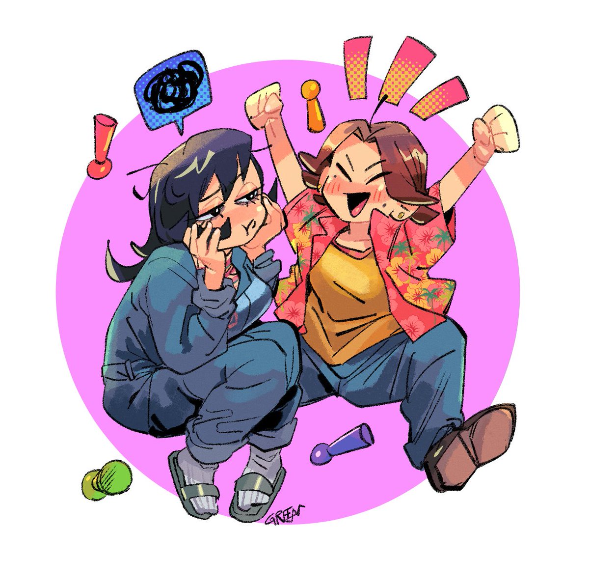 「LUDO #Mouthwashing 」|GREEN軍会お疲れ様でしたのイラスト