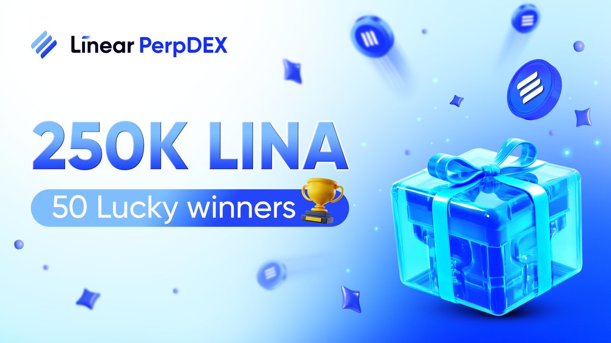 LinearFinance's tweet image. 🔥 250,000 $LINA GIVEAWAY! 🔥
To celebrate the upcoming launch of the #Linear #PerpDEX, we’re giving away a HUGE 250k $LINA prize pool split among 50 winners! 🏆💸
To enter:
1️⃣ Like ❤️ this tweet
2️⃣ Follow us ✅
3️⃣ Tag 5 friends 👥
4️⃣ Tell us what YOU’LL be trading on the…