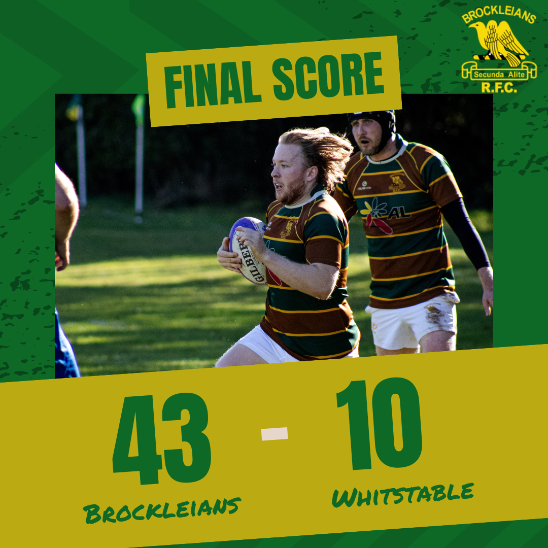 What a performance!

Brocks put together their best performance of the season to take home the victory against a strong Whitstable side!

That makes it 4 wins in a row and we hope to continue momentum  into next week as we head to New Ash Green!

 #brocksrfc