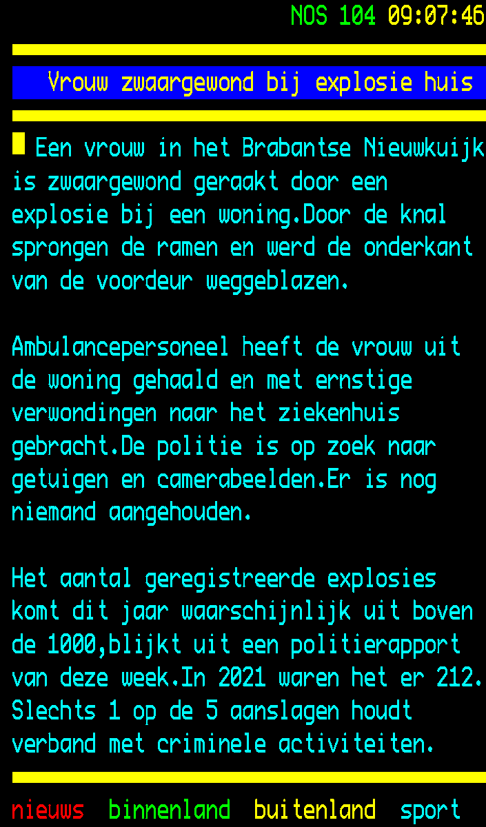 Explosie bij woning in Nieuwkuijk, vrouw zwaargewond