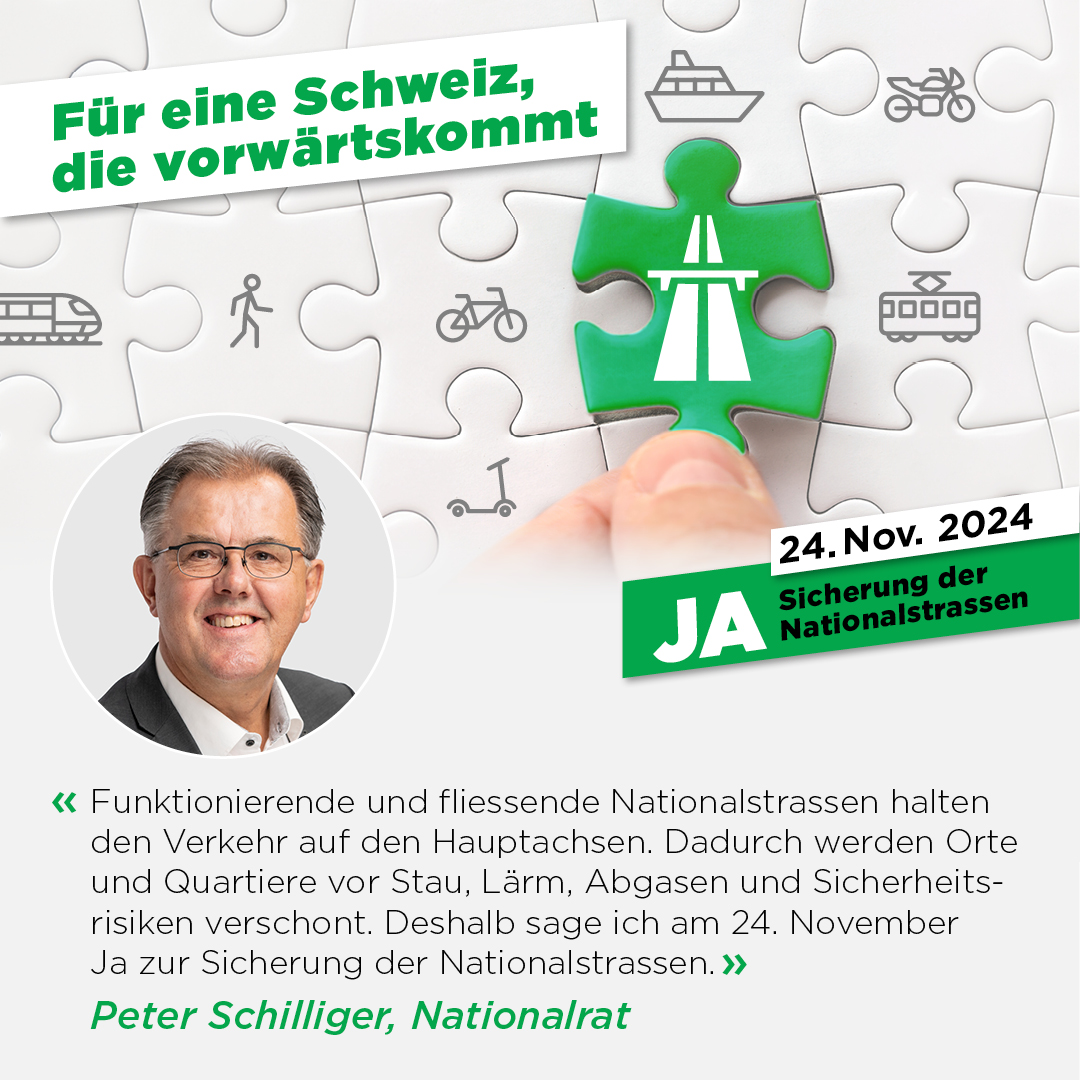 Ein Ja zu den Nationalstrassen ist ein Ja zu weniger Stau und mehr Sicherheit. 🚗

👉🏼Noch 1 Woche bis zum Abstimmungssonntag!
👉🏼Wie erwartet wird es knapp.
💪🏼Nutzen Sie jetzt Ihr Stimmrecht für eine Schweiz die vorwärtskommt.

#Autobahnausbau #WenigerStau #MehrSicherheit