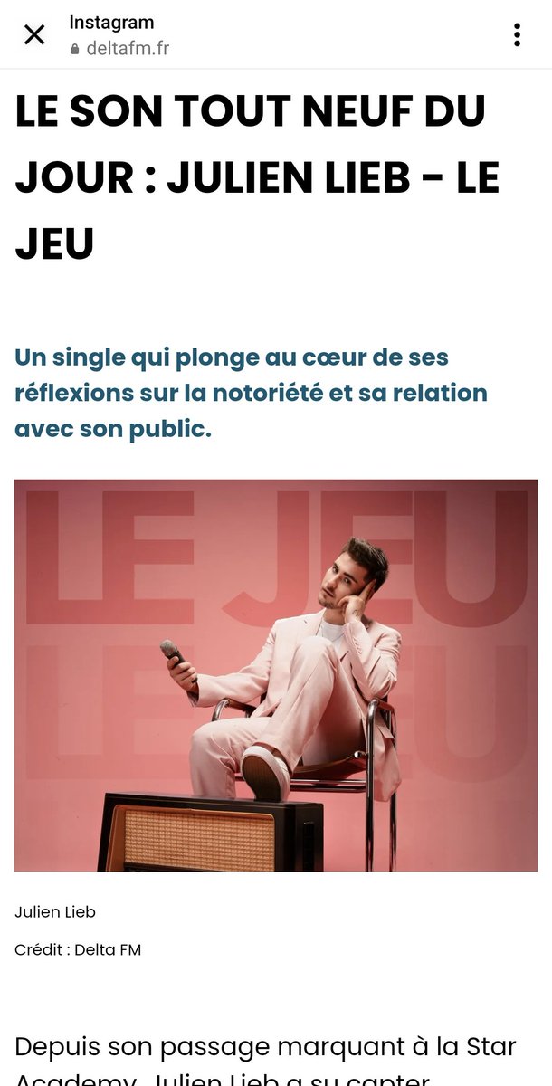 marion149799850's tweet photo. Très jolie article deltafm 🌞🩷🥹
#julienlieb #staracademy #StarAcademyLeLive #deltafm
https://t.co/ctn4xd1Nqy https://t.co/c8JSnVLOus