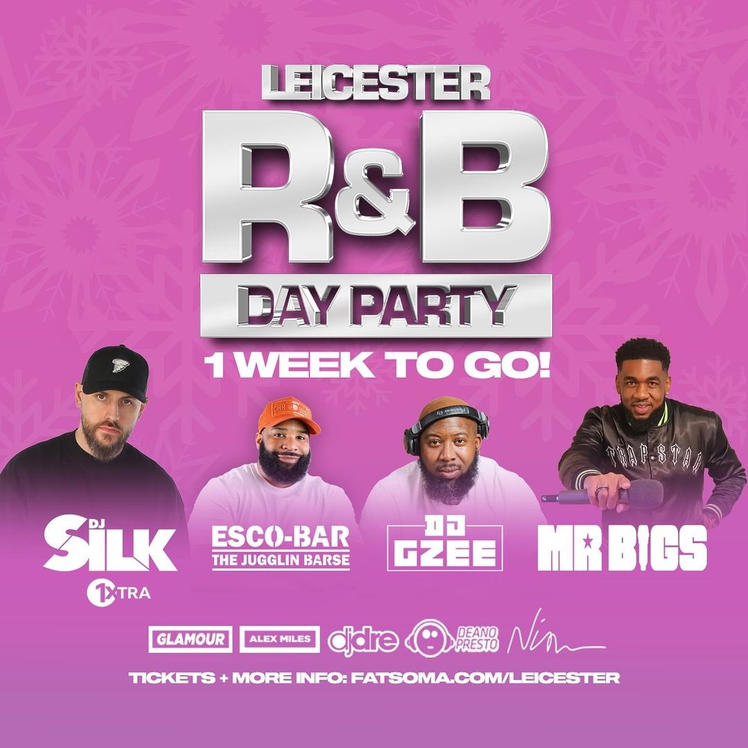 Hiddenleicester's tweet image. Leicester R&amp;amp;B Day Party 
This Saturday 🥳
23rd November 2024

🎟️: TICKETS ON SALE NOW
fatso.ma/0J55