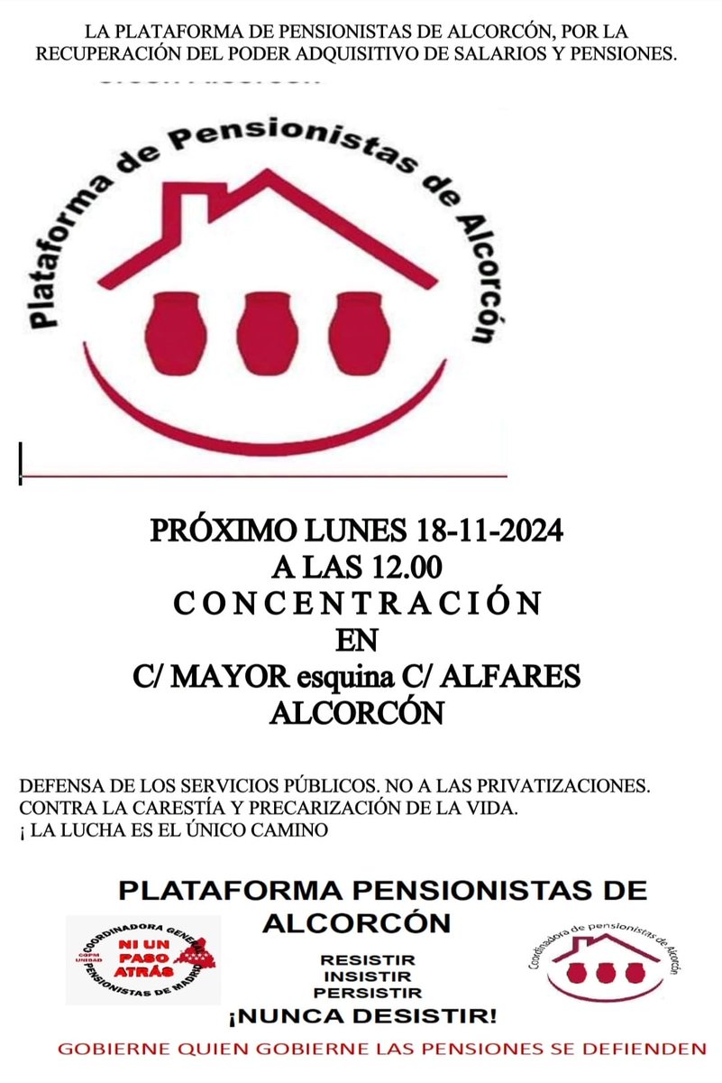 Mañana un Lunes al Sol que estará ocupado por una de nuestras reivindicaciónes principales y lo malo que es por otra desgracia en residencias, hablaremos de ello.
#GobierneQuienGobierne ...
#AyusoDimision 
#PalestinaLibre 
#NoALaGuerra