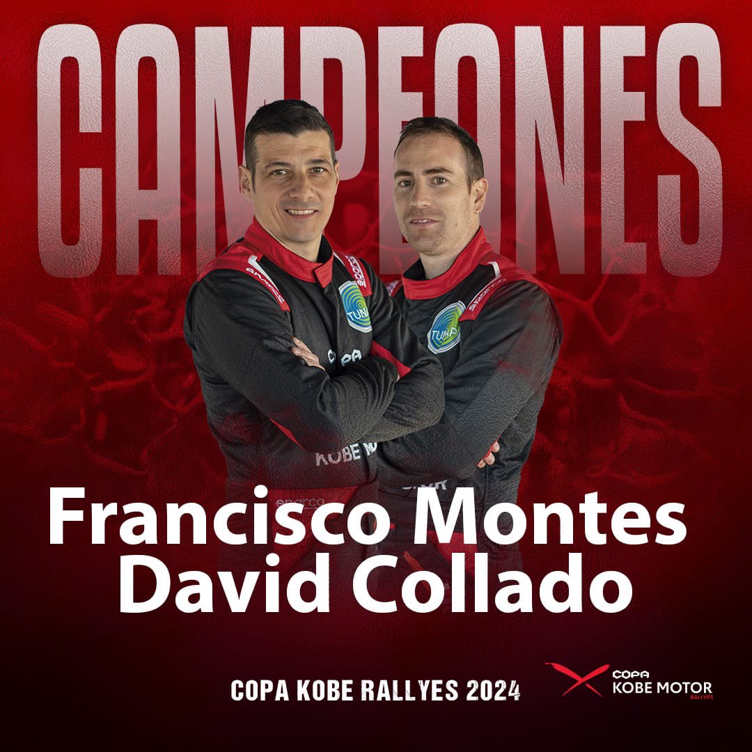 👑 Francisco Montes / David Collado, ¡¡¡campeones de la 9️⃣ª edición de la Copa Kobe Motor de Rallyes!!! 

#KobeMotorsport #CopaKobeMotor #ToyotaAygoN3 #SuperCER #CERT