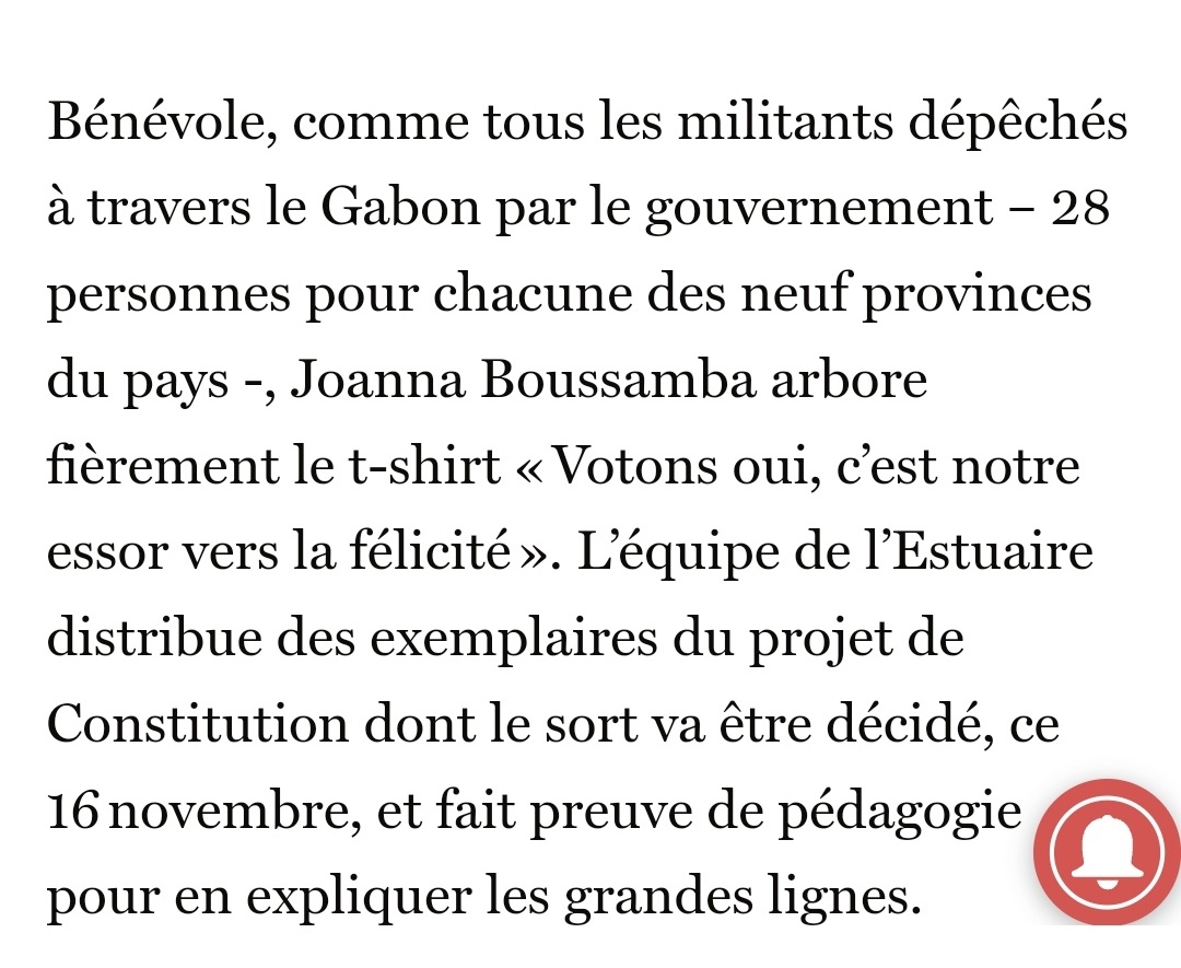 Tout au long de cette campagne pour le #referendum sur la #Constitution, jamais nous n'avons baissé les bras.

Nous sommes allés dans chaque quartier, chaque rue pour expliquer, convaincre.
L'enjeu pour les #Gabon.ais.es est trop important !

A lire 👉🏾 jeuneafrique.com/1630956/politi…