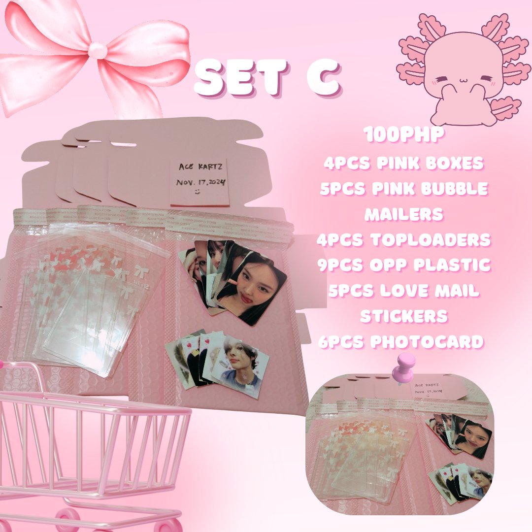 jsmnkartz's tweet photo. WTS LFB PACKING MATERIALS ON SALE!! 
Tingi Prices Avail
Set A: 50php
Set B: 80php
Set C: 100php
can make your own set!
#wts #lfb #packingmats #kpop #twice #aespa #seventeen #enhypen https://t.co/1lNAmey3Tk