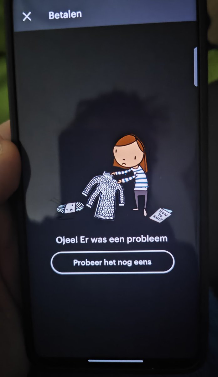 rvwerk's tweet photo. @EtsyNL @Rabobank geen idee aan wie zijn kant dit ligt, maar als ik wat wil bestellen (via de Etsy app) krijg ik het volgende scherm te zien, al dik een aantal weken https://t.co/E6mFw5xB1L