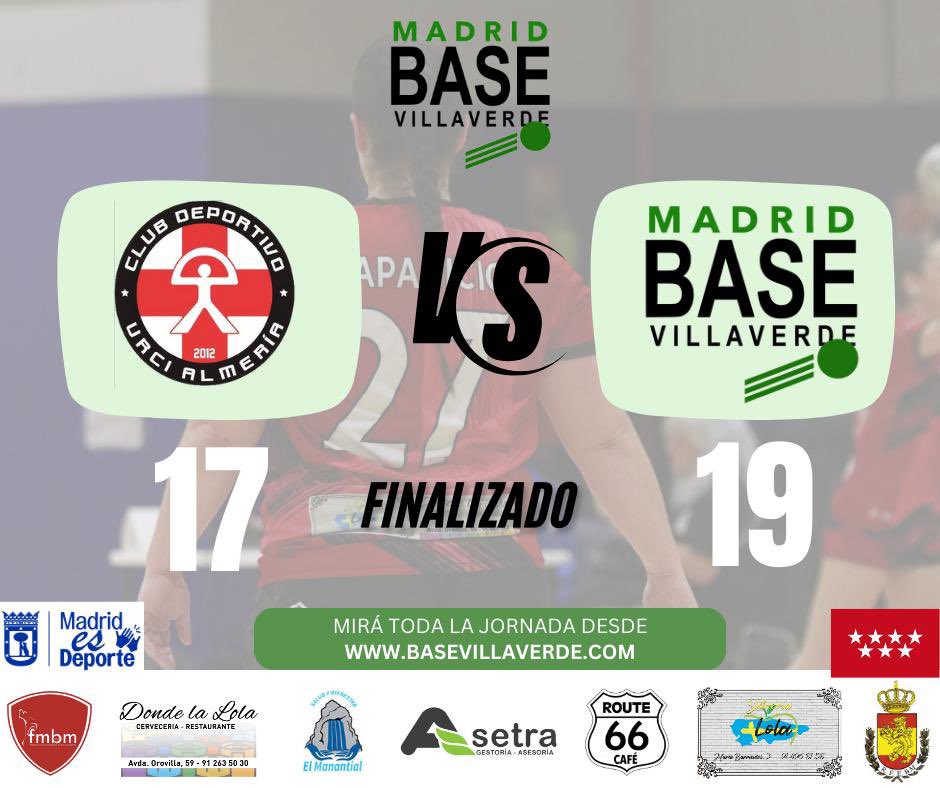 2º doblete de los primeros equipos nacionales del Madrid Balonmano <a href="/base_villaverde/">Madrid Base Villaverde</a>. 
El #1ªNM obtiene en un gran partido los primeros puntos en casa frente a <a href="/BMMontequinto/">Helvetia Montequinto</a> y el #DHPF se trae de Almeria contra <a href="/CDUrciAlmeria/">C.D. Urci Almería</a> una victoria muy trabajada. Seguimos trabajando 💪