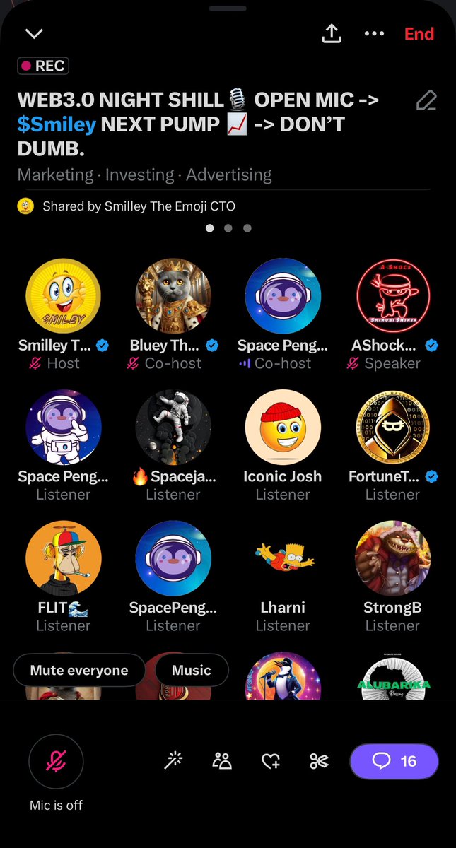 📈📈🐂🐂🐂📈📈📈🐂🐂🐂📈📈
GM, Great Believers❤️ Of $smiley Is Bright Day To Keep The BULL Mindset -> It Was A Great Link UP At WEB3.0 NIGHT, Potential Vibes With 👇👇

#P3NGUN  $SATOSHI $SHOGUN $BatBoy $Ninja $bluey

STAY PREPARED FOR NEXT WEB3.0 NIGHT #4 🎙️🔥