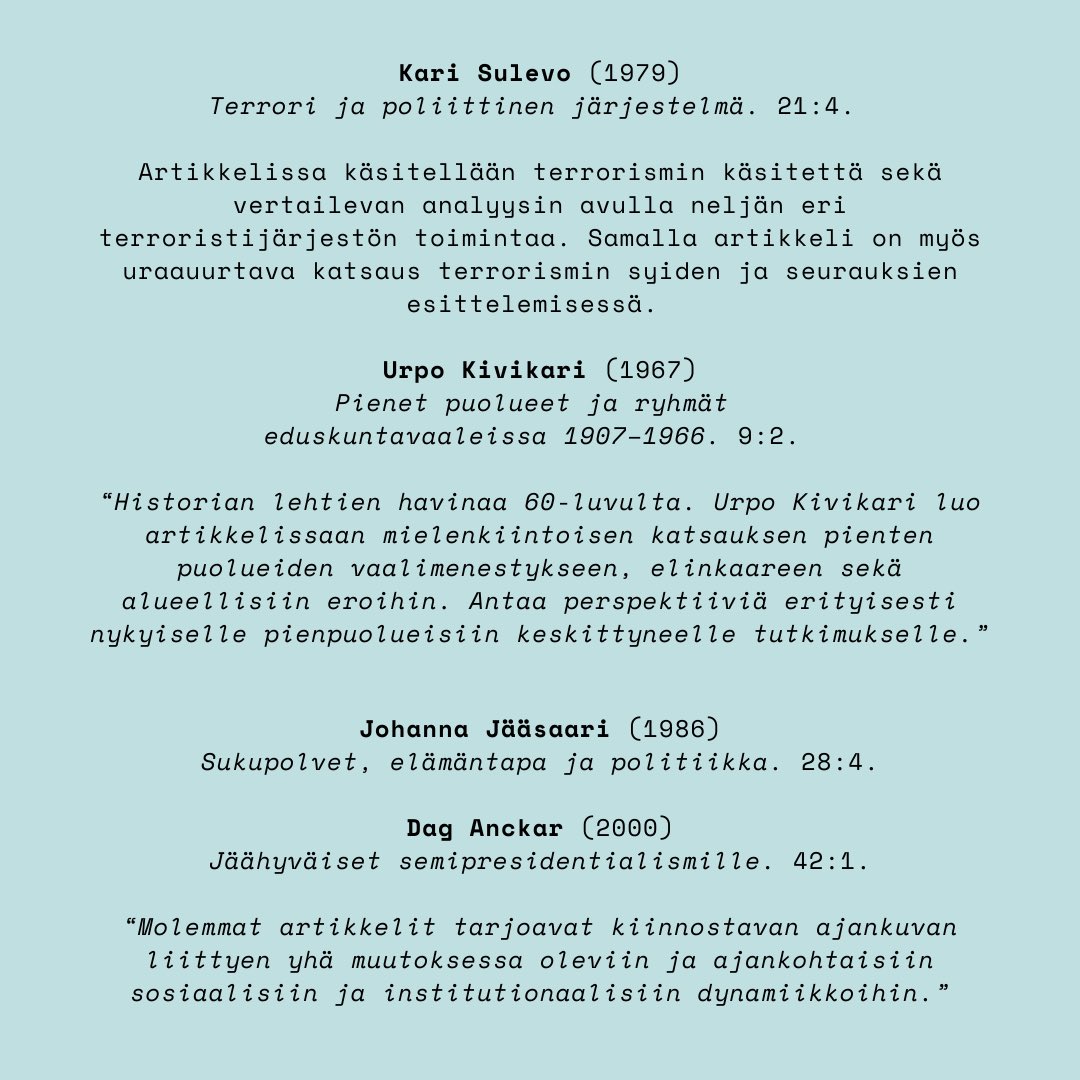 Mielenkiintoinen kattaus lukusuosituksia VTY:n johtokuntalaisilta Johan-Eerik Kukolta ja Vesa Koskimaalta sekä varapuheenjohtaja Samuel Lindholmilta 📰

🔗 vty.fi/tapahtuma/poli…